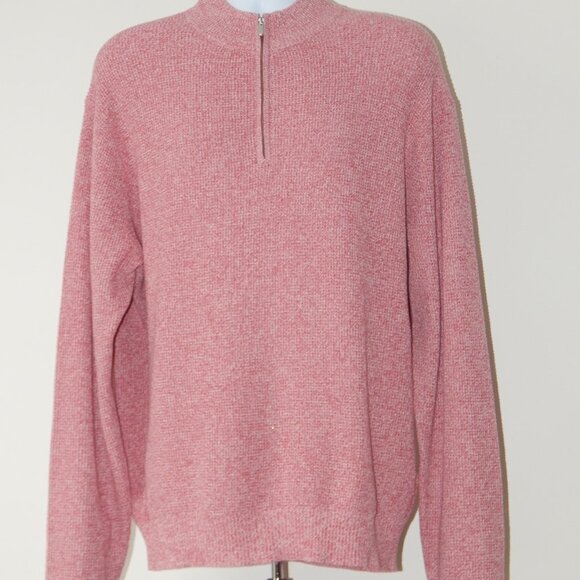 Peter Millar Crown Men Wool Cotton Twisted Knit Quarter Zip Sweater LYCHE XL NWT - Picture 2 of 8
